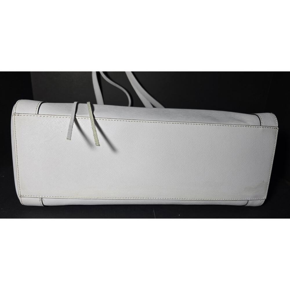 Rebecca Minkoff Monroe Laptop Bag Saffiano Leather Tote Shoulder Purse White NEW - Picture 8 of 15